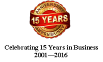 Celebrating 15 Years in Business